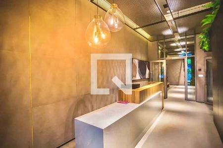 Studio para alugar com 21m², 1 quarto e sem vaga Studio para alugar com 21m², 1 quarto e sem vagaHall de entrada