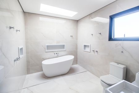 Casa à venda com 435m², 5 quartos e 4 vagasBanheiro da Suíte master