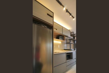 Studio para alugar com 27m², 1 quarto e sem vaga Studio para alugar com 27m², 1 quarto e sem vagaCozinha integrada