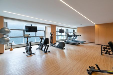 Apartamento para alugar com 28m², 1 quarto e sem vaga Apartamento para alugar com 28m², 1 quarto e sem vagaÁrea comum - Academia