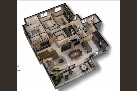 Apartamento à venda com 149m², 4 quartos e 3 vagas Apartamento à venda com 149m², 4 quartos e 3 vagasPlanta