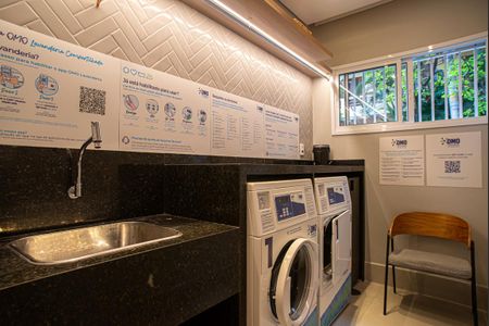 Studio para alugar com 37m², 1 quarto e sem vaga Studio para alugar com 37m², 1 quarto e sem vagaÁrea comum - Lavanderia