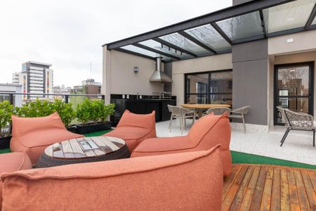 Studio para alugar com 33m², 1 quarto e sem vaga Studio para alugar com 33m², 1 quarto e sem vagaÁrea comum - Churrasqueira