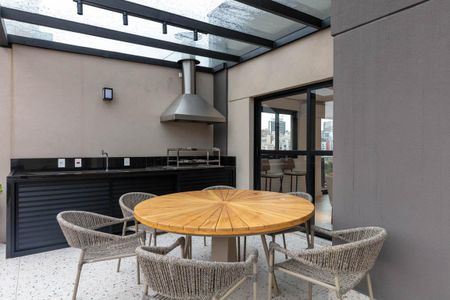 Studio para alugar com 26m², 1 quarto e sem vaga Studio para alugar com 26m², 1 quarto e sem vagaÁrea comum - Churrasqueira