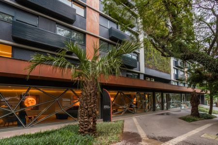 Studio para alugar com 28m², 1 quarto e 1 vaga Studio para alugar com 28m², 1 quarto e 1 vagaFachada