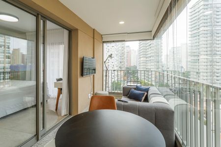 Studio à venda com 39m², 1 quarto e sem vagaVaranda