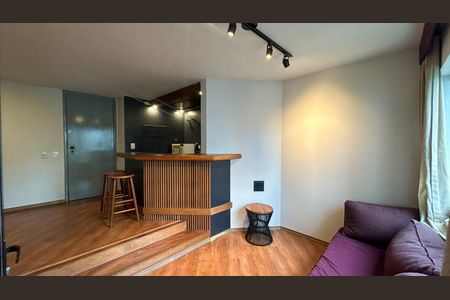 Sala de apartamento para alugar com 1 quarto, 46m² em Brooklin Novo, São Paulo