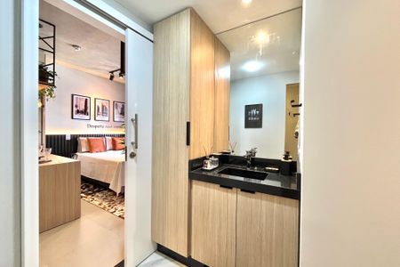 Studio para alugar com 27m², 1 quarto e sem vaga Studio para alugar com 27m², 1 quarto e sem vagaBanheiro