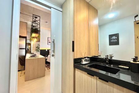 Studio para alugar com 27m², 1 quarto e sem vaga Studio para alugar com 27m², 1 quarto e sem vagaBanheiro