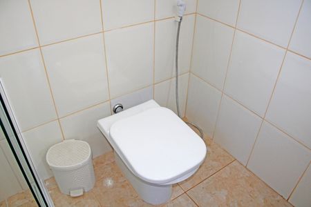 Casa de condomínio para alugar com 300m², 4 quartos e 3 vagasBanheiro da Suíte 1