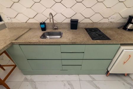 Studio à venda com 37m², 1 quarto e sem vagaCozinha