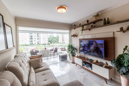 Sala de apartamento à venda com 3 quartos, 136m² em Centro Empresarial Tamboré, Santana de Parnaíba