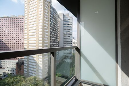 Varanda da Sala de kitnet/studio para alugar com 1 quarto, 23m² em Consolação, São Paulo
