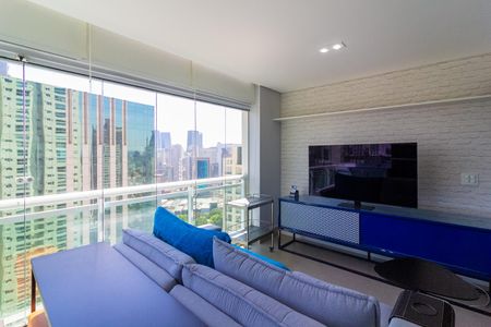 Sala de Estar de apartamento à venda com 2 quartos, 84m² em Cidade Monções, São Paulo