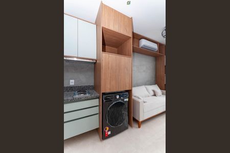 Studio à venda com 27m², 1 quarto e sem vaga Studio à venda com 27m², 1 quarto e sem vagaCozinha Americana