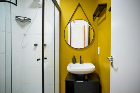 Studio para alugar com 34m², 1 quarto e 1 vaga Studio para alugar com 34m², 1 quarto e 1 vagaBanheiro