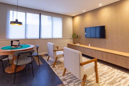 Apartamento para alugar com 32m², 1 quarto e sem vaga Apartamento para alugar com 32m², 1 quarto e sem vagaÁrea comum - Salão de Jogos