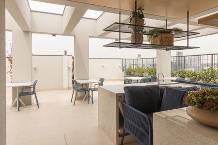 Studio para alugar com 28m², 1 quarto e sem vaga Studio para alugar com 28m², 1 quarto e sem vagaÁrea comum - Churrasqueira