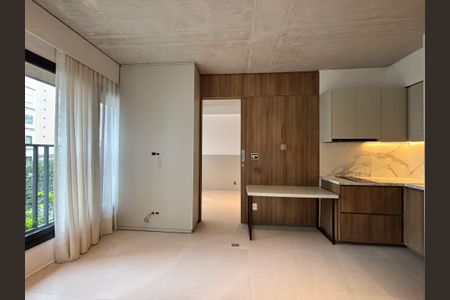 Sala/Cozinha de apartamento para alugar com 1 quarto, 41m² em Itaim Bibi, São Paulo