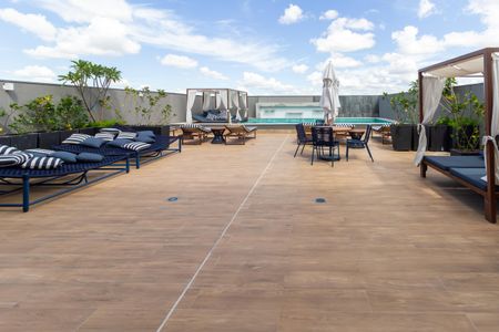 Apartamento à venda com 24m², 1 quarto e sem vaga Apartamento à venda com 24m², 1 quarto e sem vagaÁrea comum - Piscina