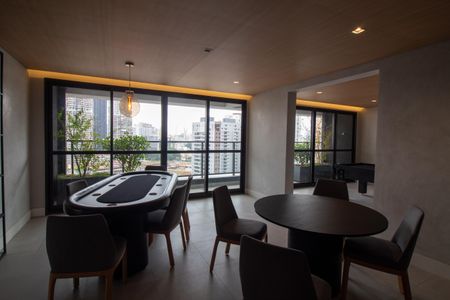 Studio para alugar com 29m², 1 quarto e sem vaga Studio para alugar com 29m², 1 quarto e sem vagaÁrea comum - Sala de Jogos