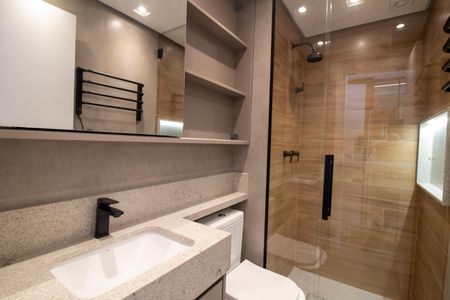 Studio para alugar com 29m², 1 quarto e sem vaga Studio para alugar com 29m², 1 quarto e sem vagaBanheiro