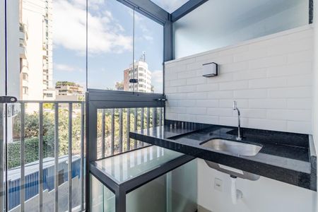Studio para alugar com 32m², 1 quarto e sem vagaVaranda