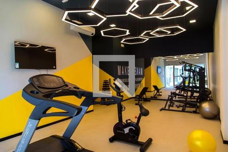Studio à venda com 28m², 1 quarto e sem vaga Studio à venda com 28m², 1 quarto e sem vagaÁrea comum - Academia