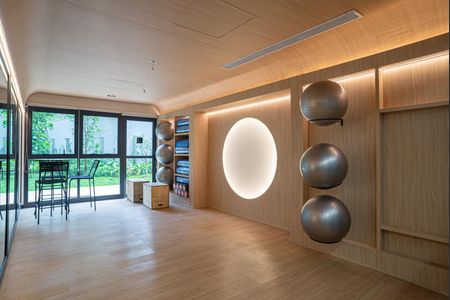 Studio à venda com 26m², 1 quarto e sem vaga Studio à venda com 26m², 1 quarto e sem vagaÁrea comum - Sala de Pilates