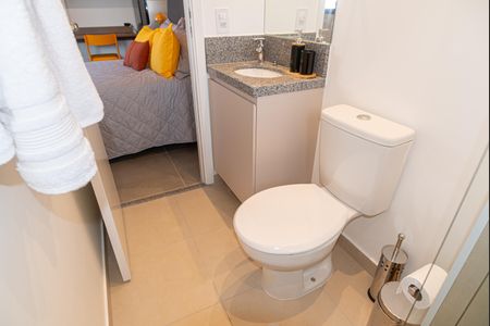 Studio à venda com 26m², 1 quarto e sem vaga Studio à venda com 26m², 1 quarto e sem vagaBanheiro Social