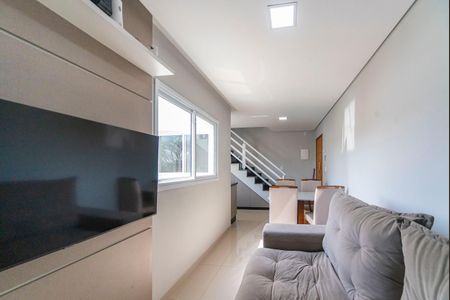 Sala de apartamento à venda com 2 quartos, 84m² em Vila Valparaíso, Santo André