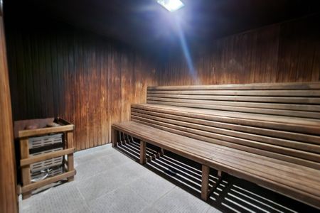 Apartamento à venda com 50m², 1 quarto e 1 vaga Apartamento à venda com 50m², 1 quarto e 1 vagaÁrea comum - sauna