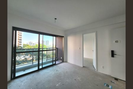 Sala/Cozinha de apartamento à venda com 1 quarto, 33m² em Indianópolis, São Paulo