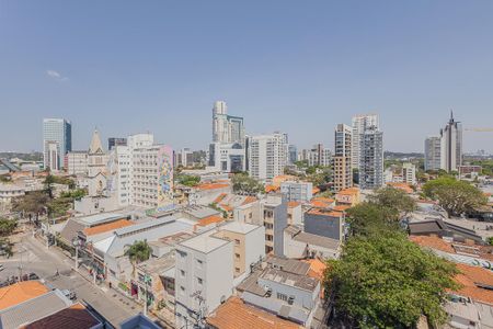 Vista da Varanda de kitnet/studio à venda com 1 quarto, 27m² em Pinheiros, São Paulo