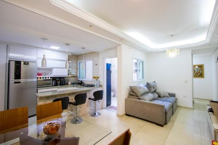 Sala de apartamento à venda com 2 quartos, 60m² em Vila Homero Thon, Santo André