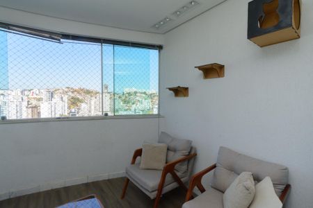 Varanda da Sala de apartamento à venda com 3 quartos, 98m² em Buritis, Belo Horizonte