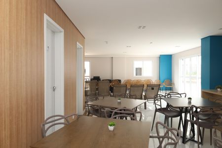 Apartamento à venda com 46m², 2 quartos e 1 vagaÁrea comum - Salão de festas
