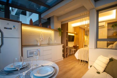 Varanda do Studio de apartamento à venda com 1 quarto, 31m² em Santo Amaro, São Paulo