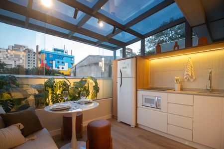 Varanda do Studio de apartamento à venda com 1 quarto, 31m² em Santo Amaro, São Paulo