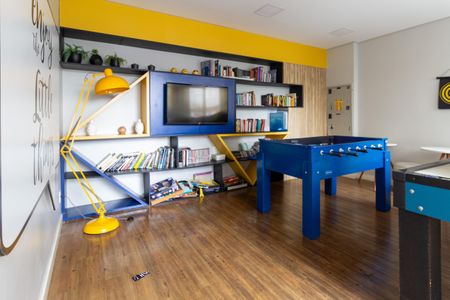 Apartamento para alugar com 34m², 1 quarto e sem vaga Apartamento para alugar com 34m², 1 quarto e sem vagaÁrea comum - Salão de Jogos