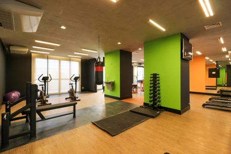 Studio para alugar com 24m², 1 quarto e sem vaga Studio para alugar com 24m², 1 quarto e sem vagaÁrea comum - Academia