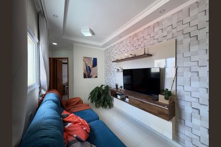 Sala de apartamento à venda com 2 quartos, 65m² em Vila Scarpelli, Santo André