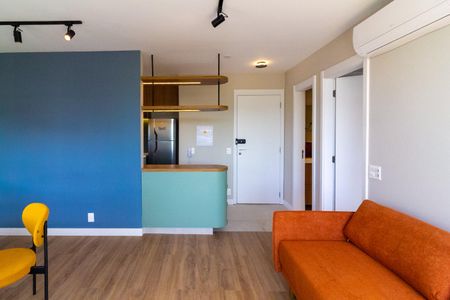 Sala de apartamento para alugar com 1 quarto, 45m² em Campo Belo, São Paulo