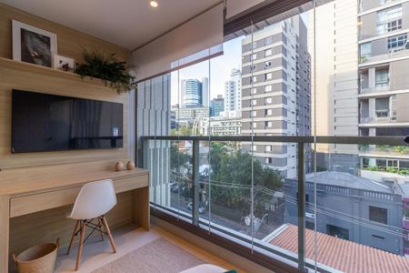 Varanda de kitnet/studio à venda com 1 quarto, 26m² em Jardim Paulista, São Paulo