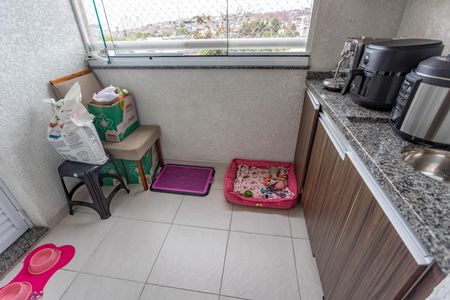 Varanda da sala  de apartamento à venda com 3 quartos, 67m² em Centro, Diadema