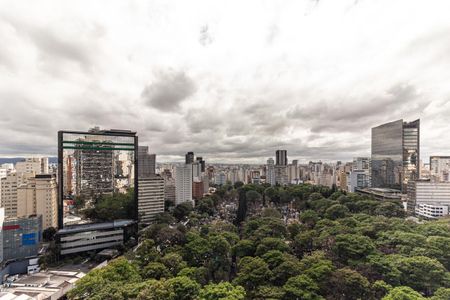 Vista da Sala de apartamento para alugar com 1 quarto, 50m² em Higienópolis, São Paulo