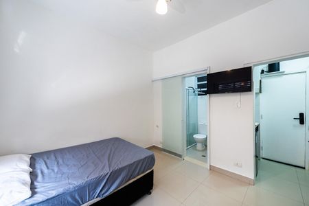 Sala e quarto de kitnet/studio para alugar com 1 quarto, 30m² em Embaré, Santos