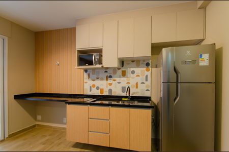 Cozinha de apartamento para alugar com 1 quarto, 26m² em Vila Mariana, São Paulo