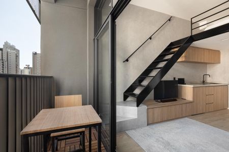 Varanda de apartamento à venda com 1 quarto, 32m² em Pinheiros, São Paulo