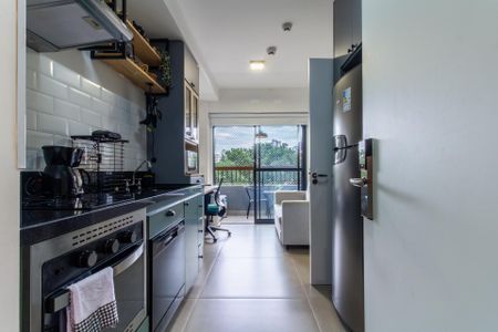 Cozinha de kitnet/studio à venda com 1 quarto, 30m² em Brooklin, São Paulo